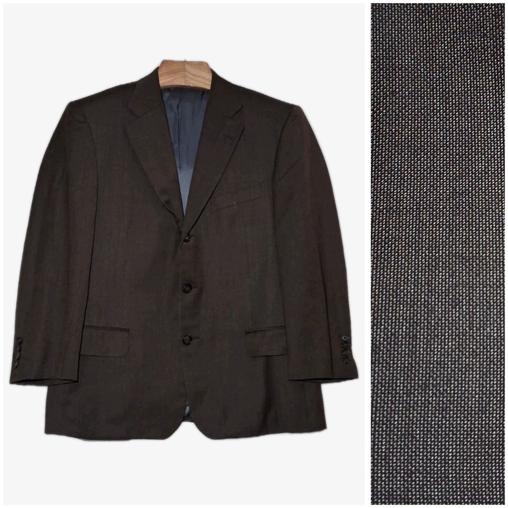 Ermenegildo Zegna Mens Jacket EU 50 US 40 Olive Brown Wool Sport Coat Blazer